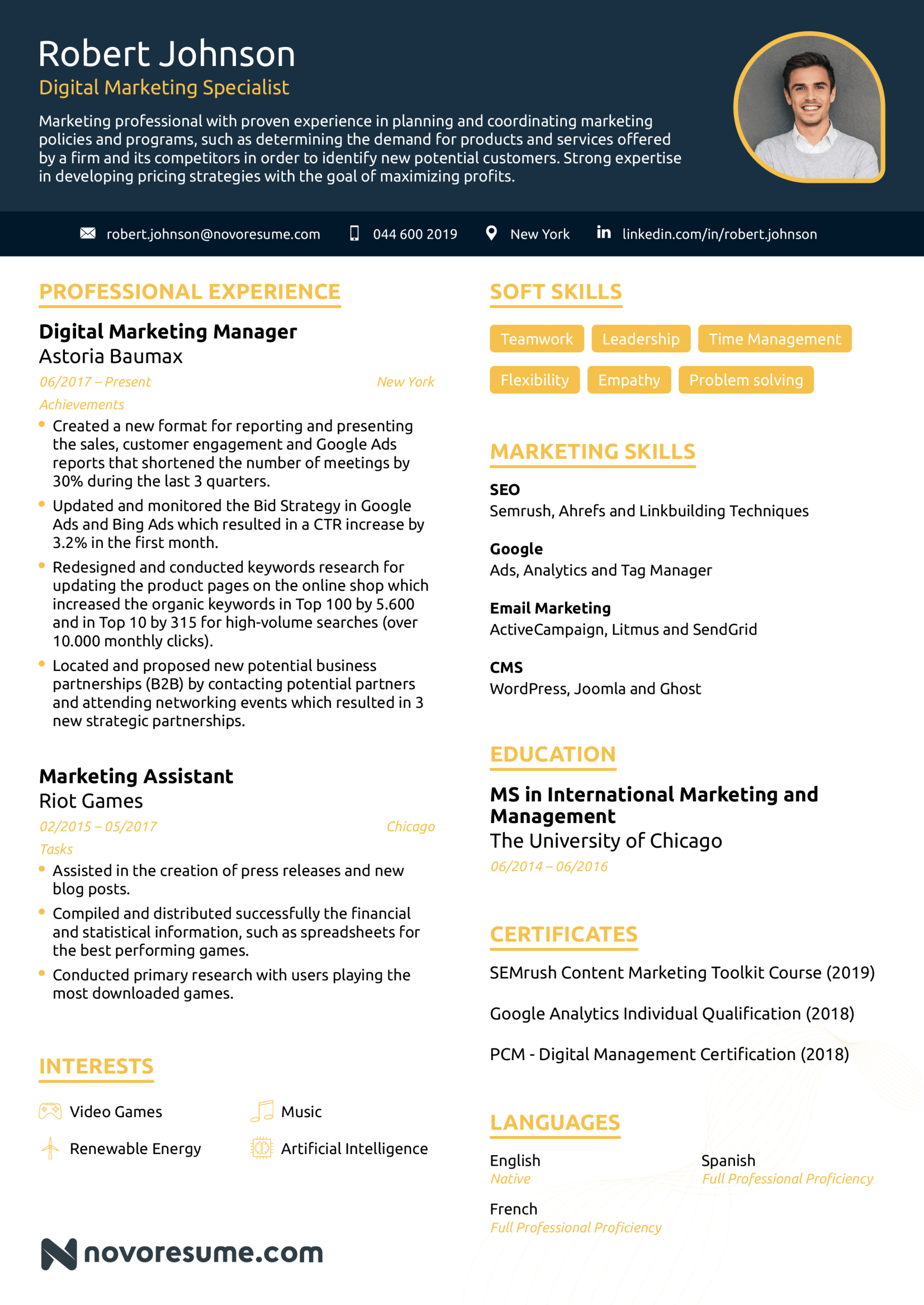 Job Cv Samples