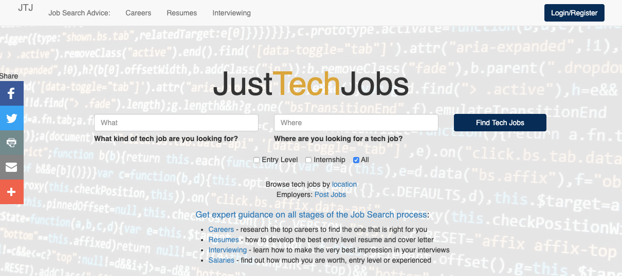 JustTechJobs - Learn How To Search For A Job