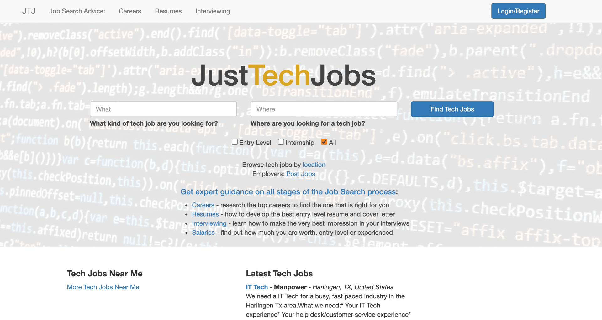 JustTechJobs - Learn How To Search For A Job